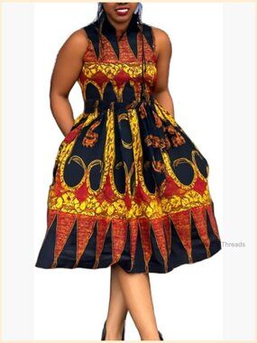 Plus Size Peplum Dress - Slim Fit Midi Crew Neck Sleeveless Pull On